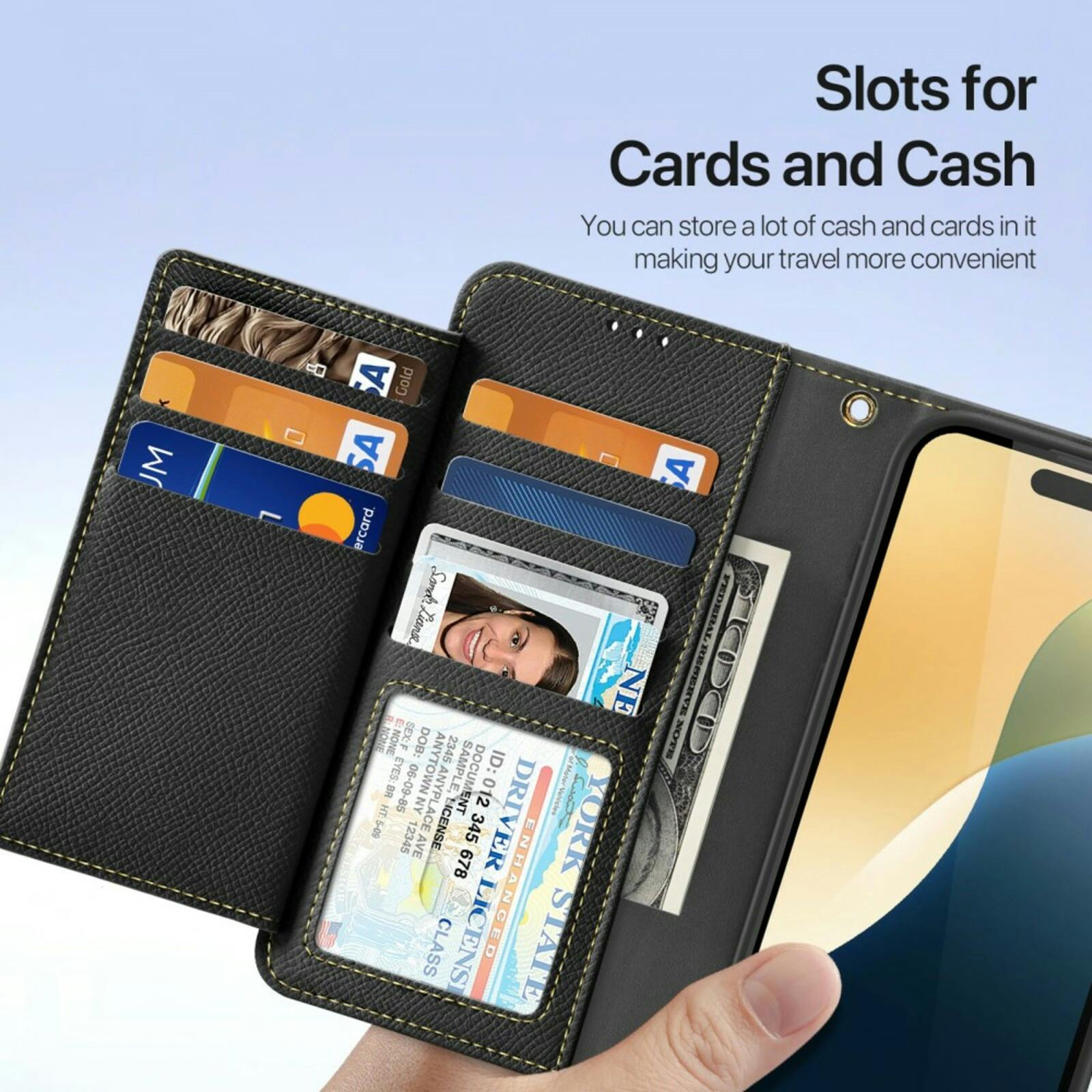 DUX DUCIS Apple iPhone 16 Pro Max Premium 2-in-1 Bookcase met MagSafe Hoesje Zwart