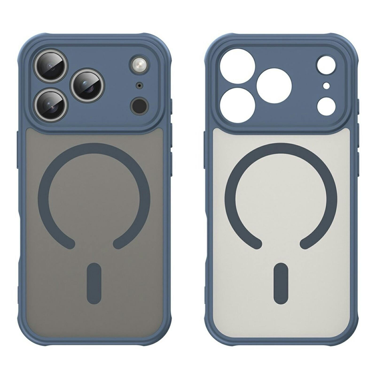 CaseBody iPhone 18 Pro Slim Anti-Shock MagSafe Hoesje Blauw