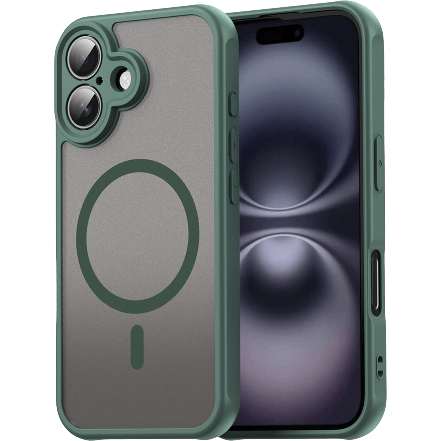 Mocaa Apple iPhone 16 Slim Anti-Shock MagSafe Hoesje Groen