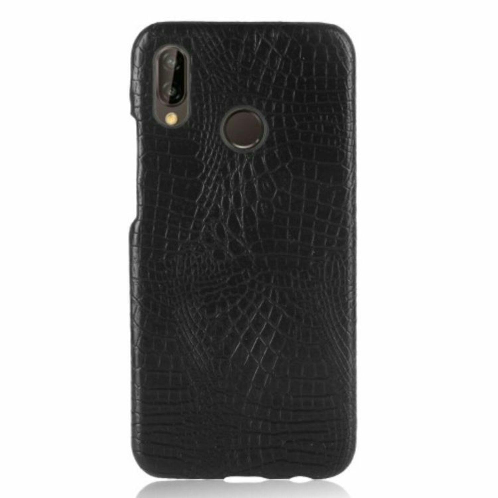 CaseBody Huawei P20 Lite Crocskin Hoesje Zwart