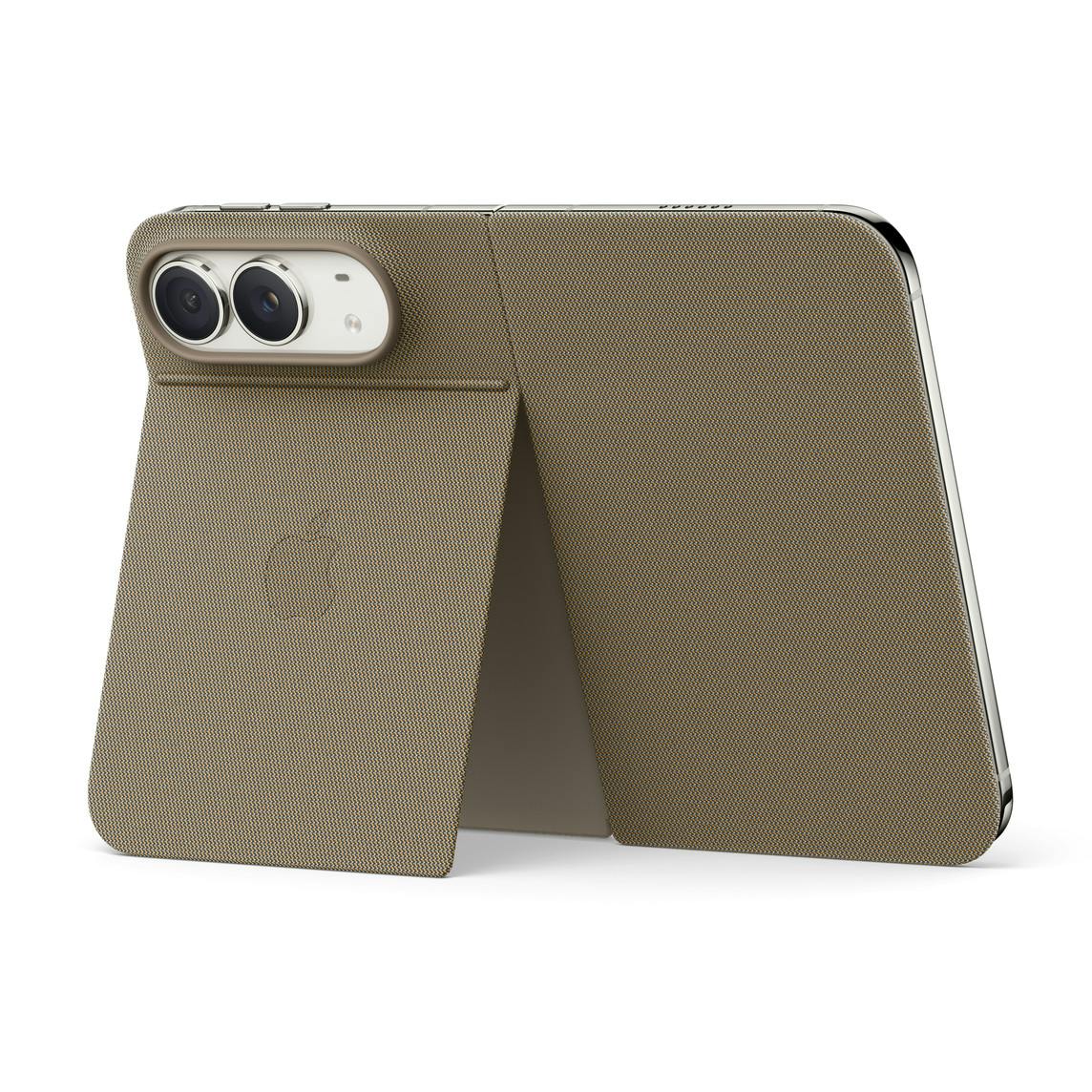 Apple iPhone Duo Folio Hoesje met Kickstand Taupe