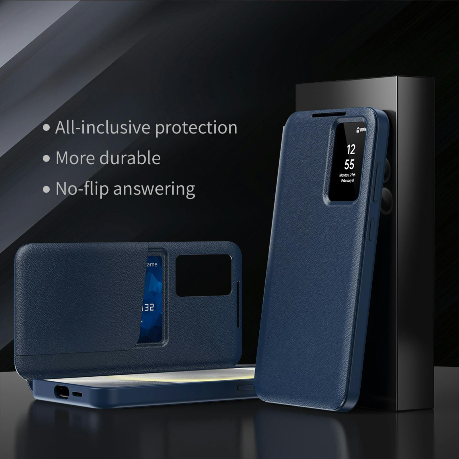 CaseBody Samsung Galaxy S25 Plus Smart Cover Blauw