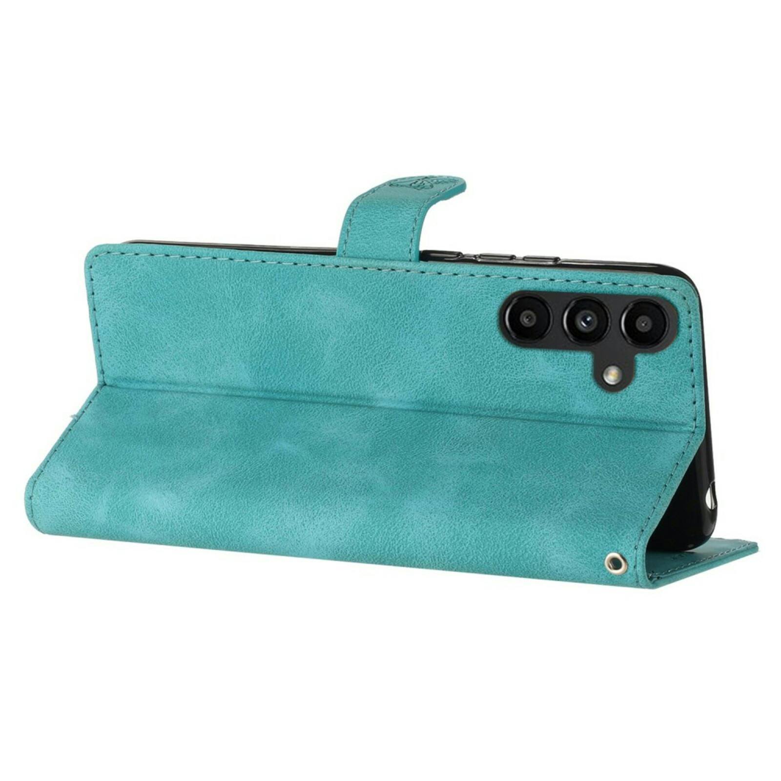 Comfycase Samsung Galaxy A16 Zacht Boek Hoesje met Gravure Groen