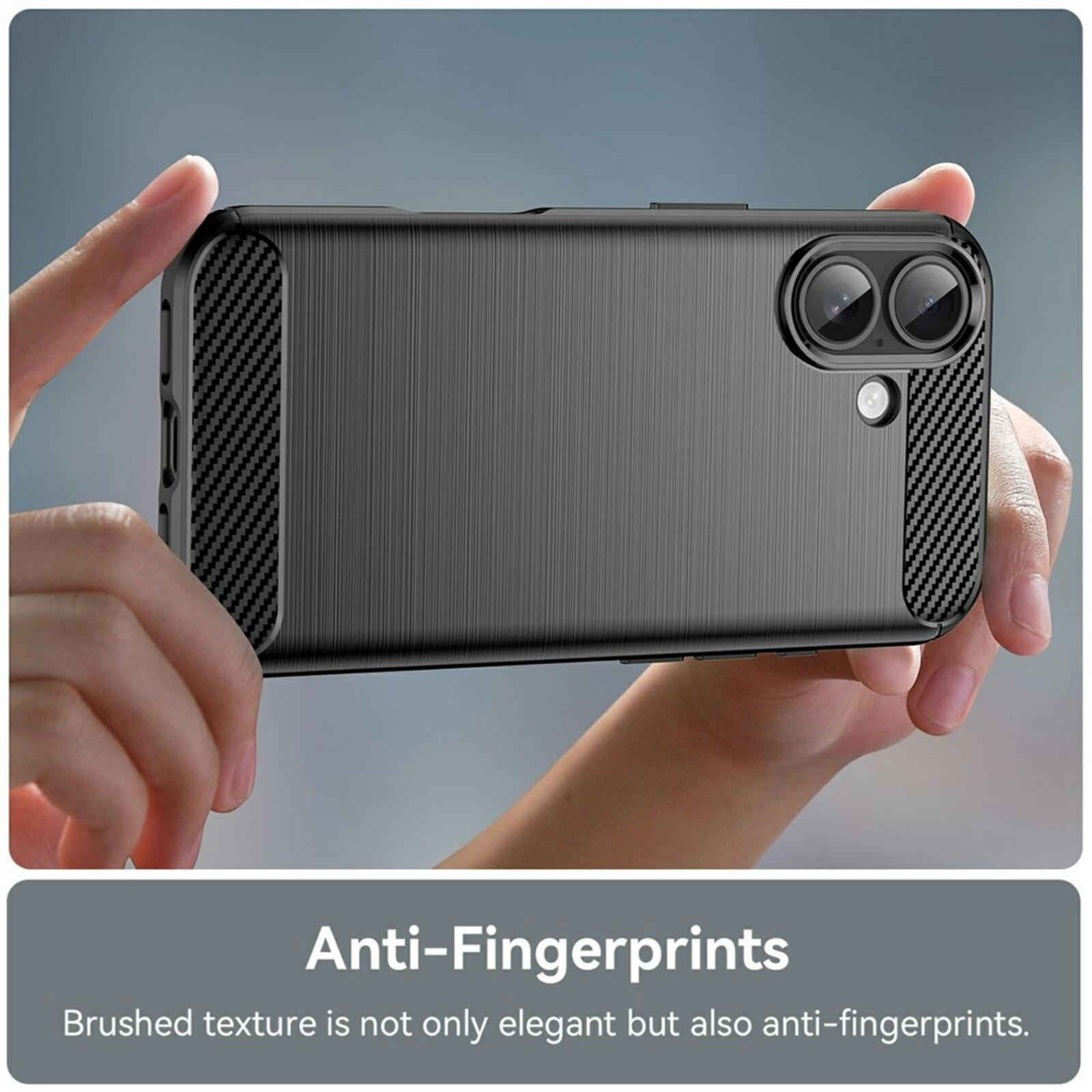 Mocaa Apple iPhone 17 Brushed Hoesje Zwart