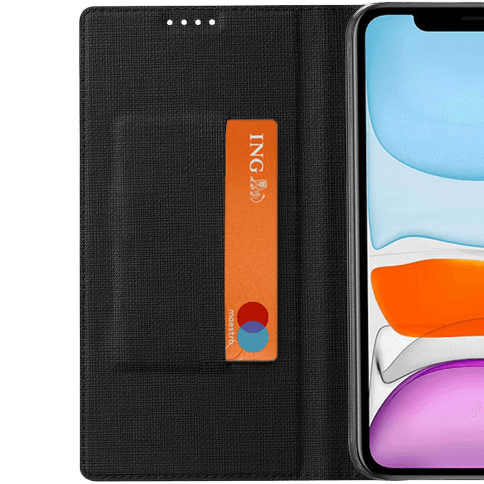 Vili iPhone 12 (Pro) DMX Flip Cover Hoesje Zwart