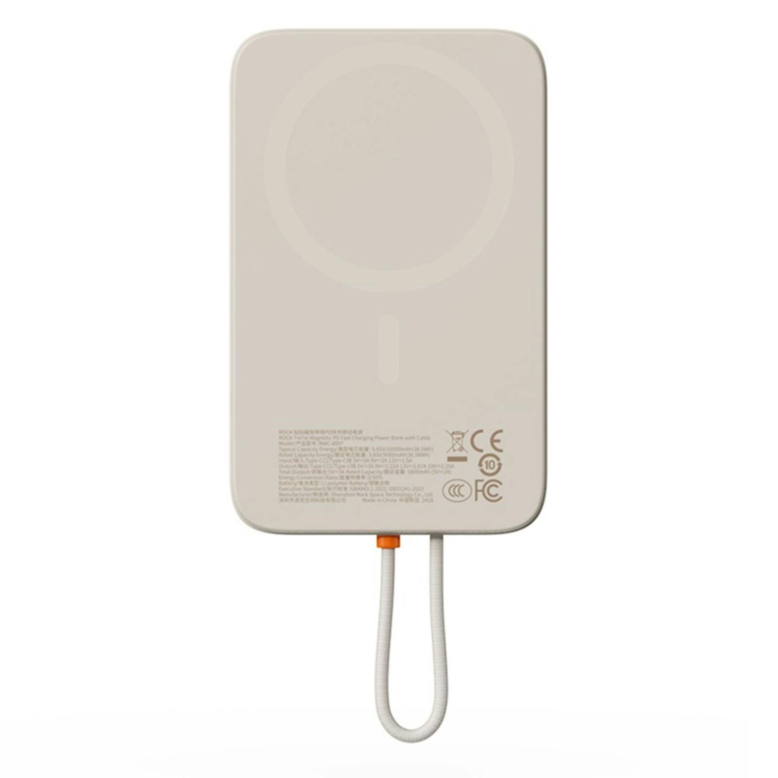 ROCK 10.000mAh MagSafe On-the-Go Powerbank Beige 10.000 mAh