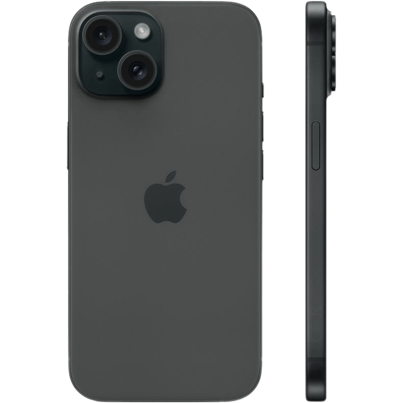 Apple iPhone 15 Black - Zijkant