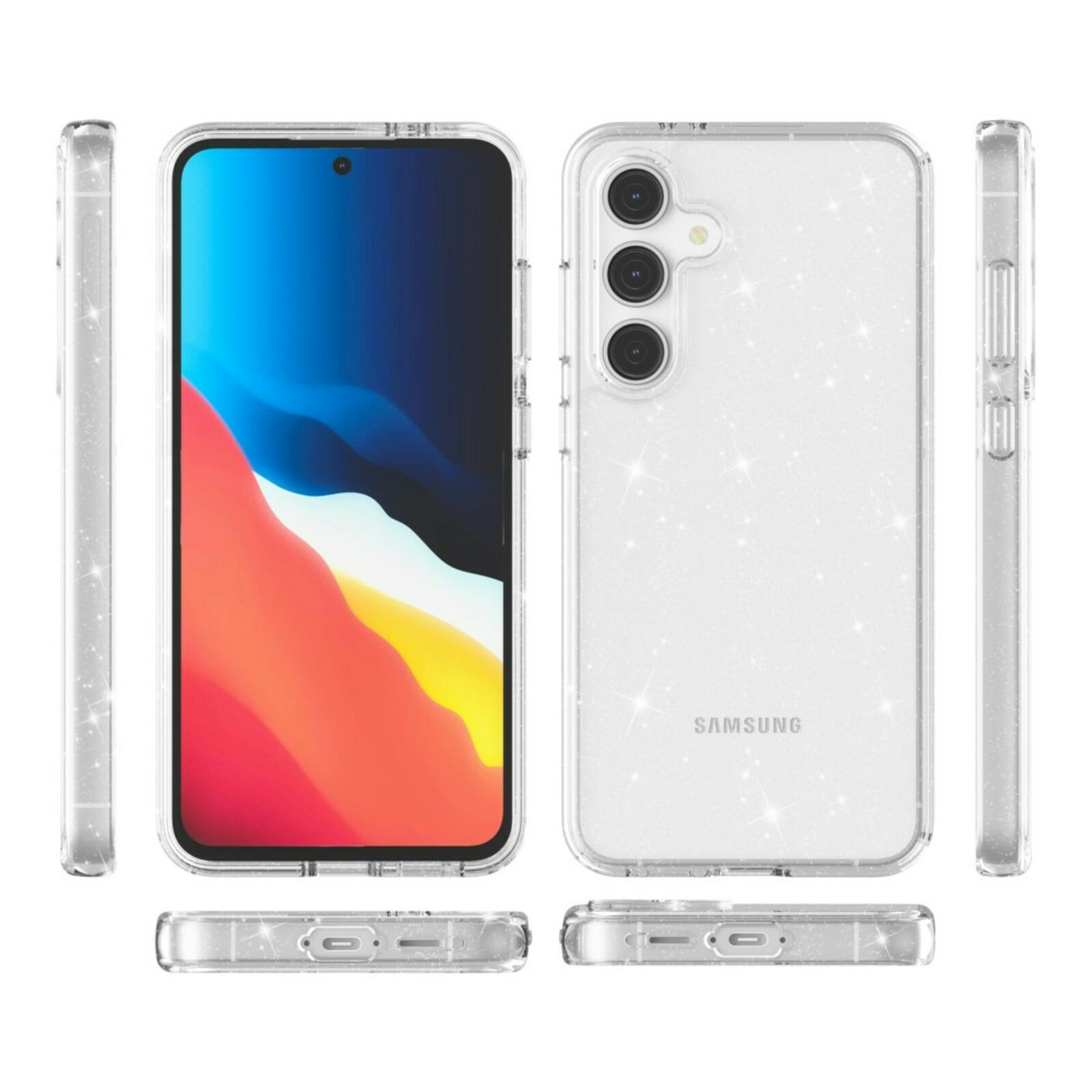 Mocaa Samsung S24 FE Glitz Beschermhoesje Transparant