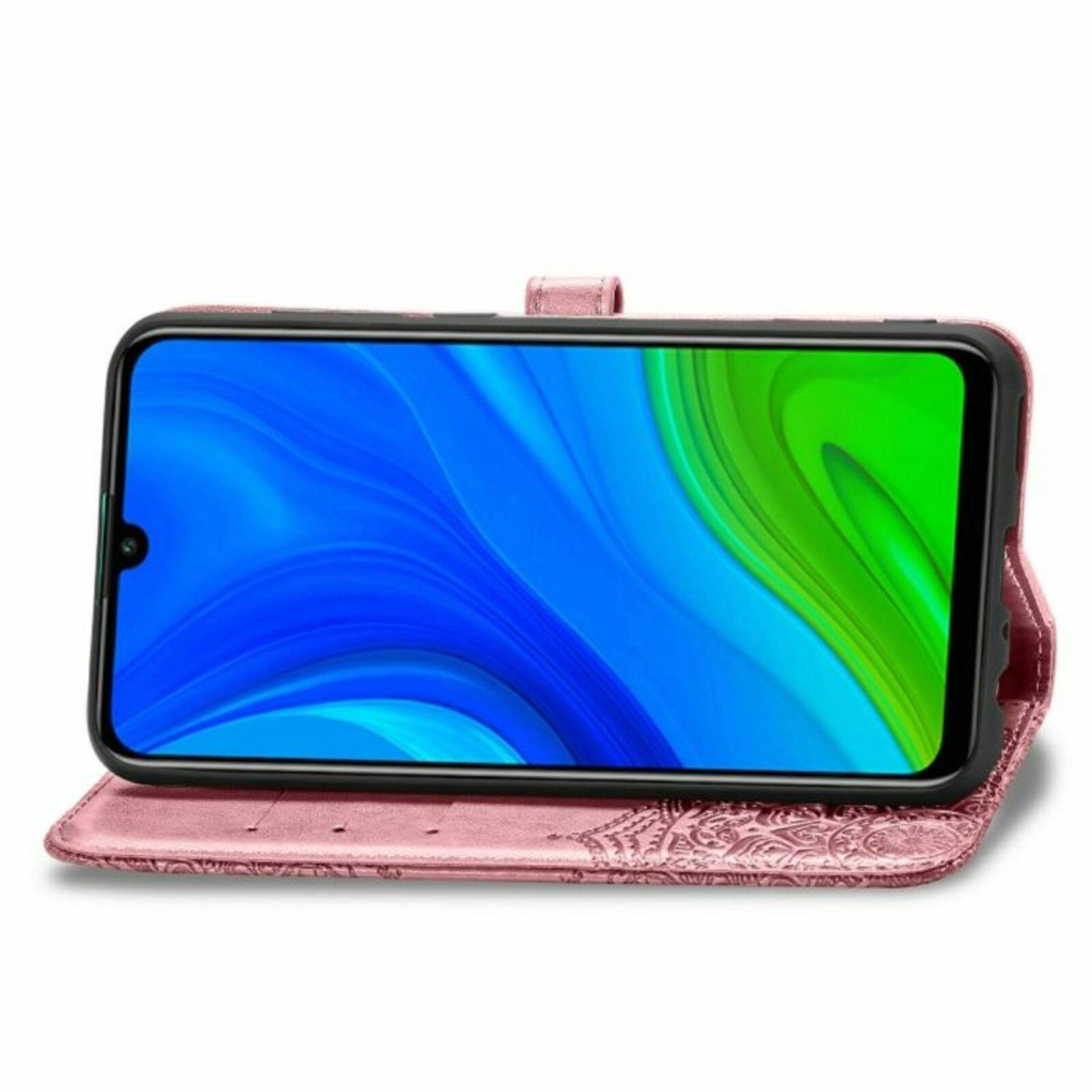 Comfycase Huawei P Smart 2020 Mandala Booklet Telefoonhoesje Roségoud