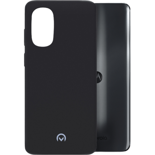 Mobilize Motorola Moto G82 5G Siliconen (TPU) Hoesje Zwart - Achterkant