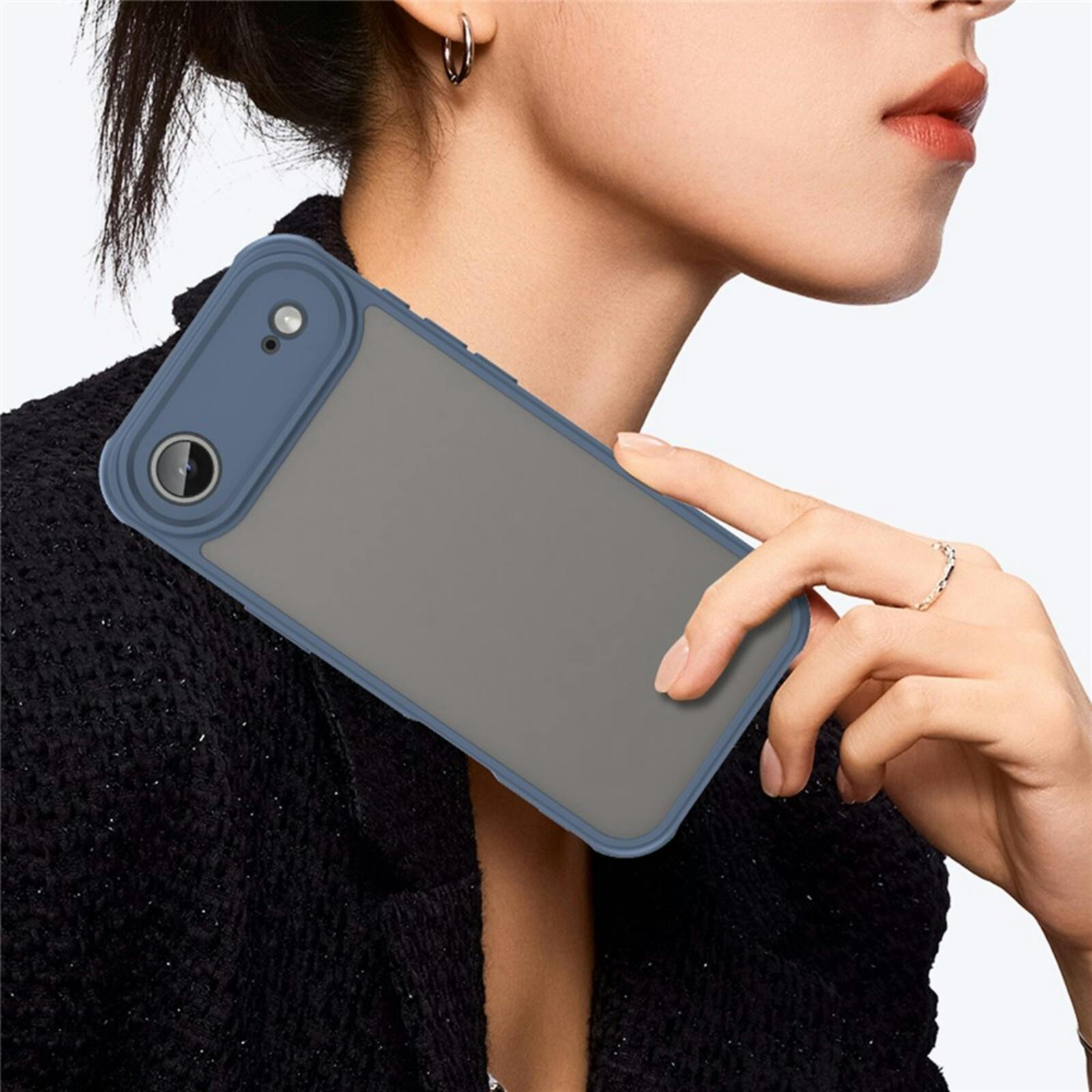 Mocaa Apple iPhone 17 Air Slim Anti-Shock Hoesje Blauw