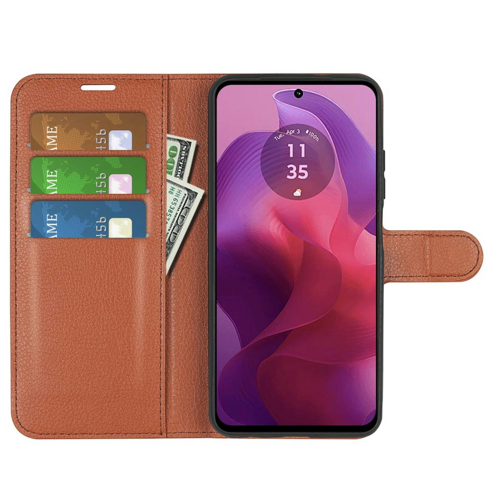 Mocaa Motorola E14 Slim-Fit Book Case Bruin