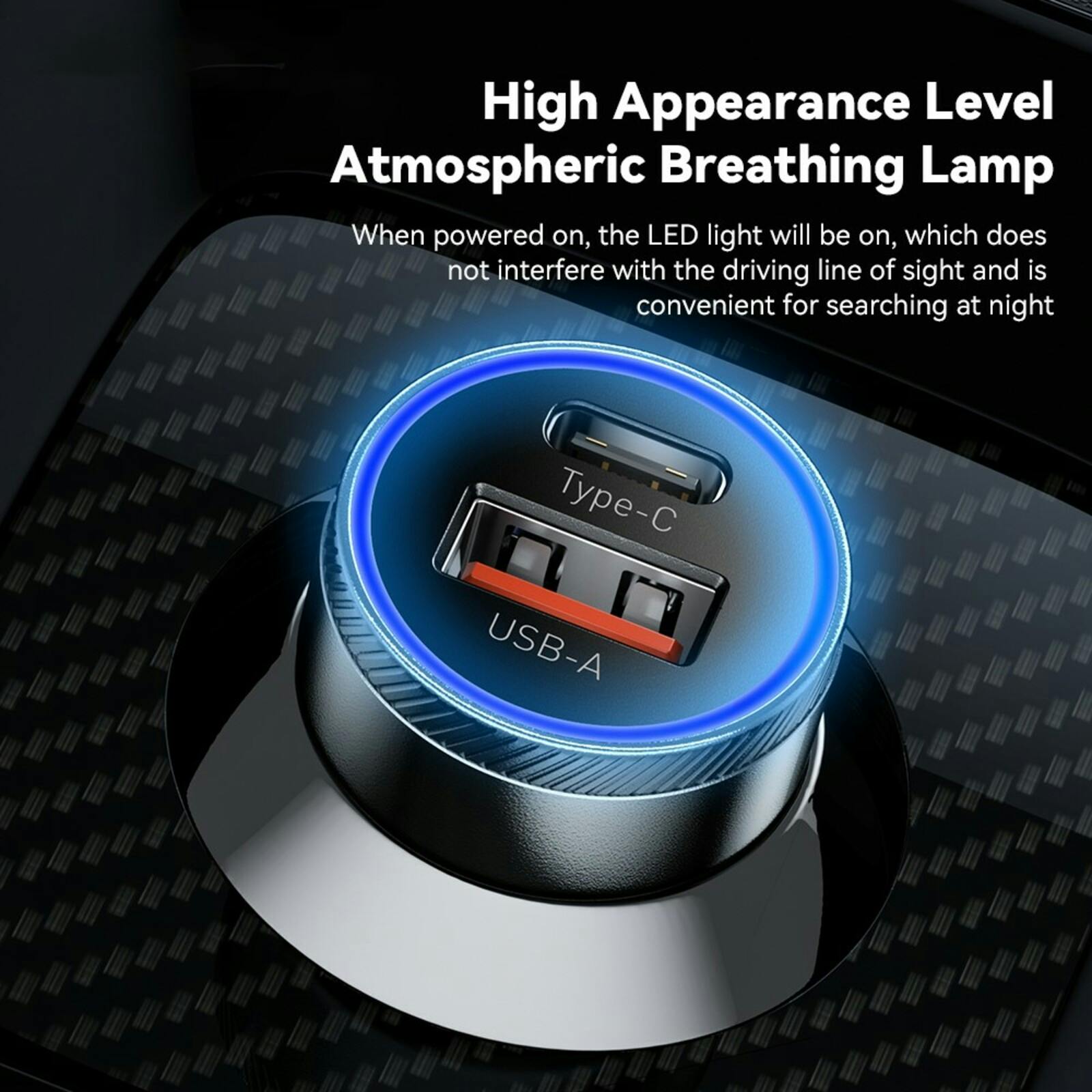 Essager Plug and Charge 54W Autolader USB en USB-C Zwart