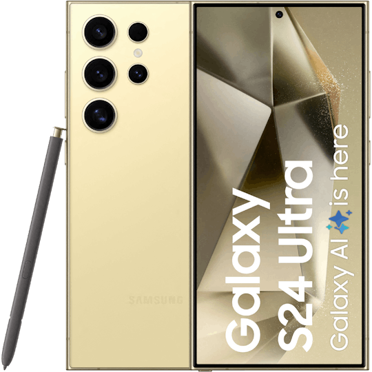 Samsung Galaxy S24 Ultra Titanium Yellow - Voorkant & achterkant