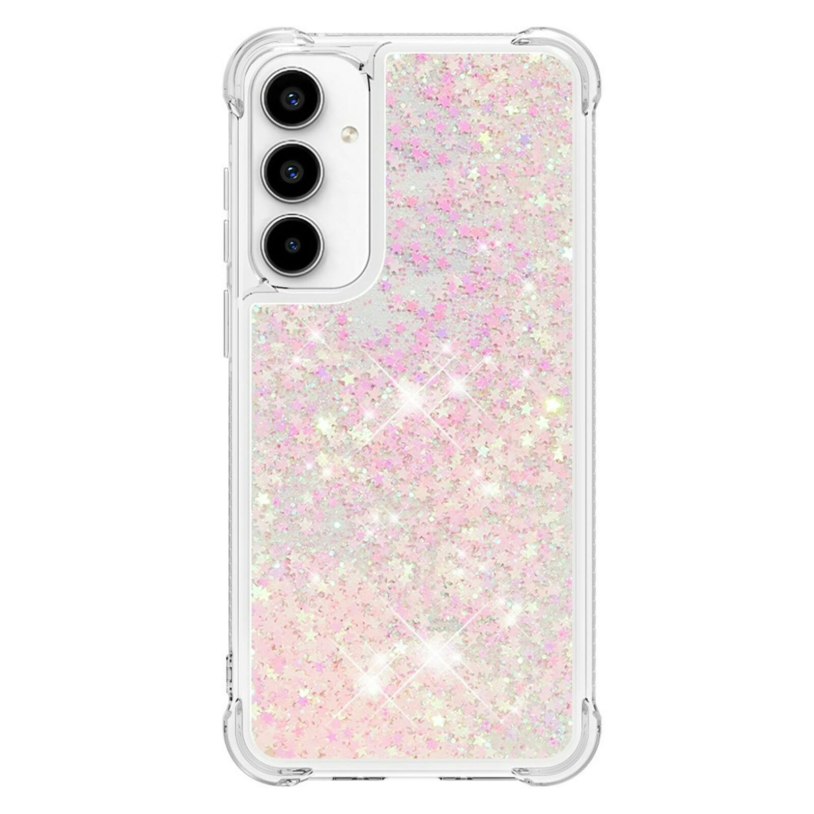 Mocaa Samsung Galaxy A55 5G Valbestendig Glitter Hoesje Roze