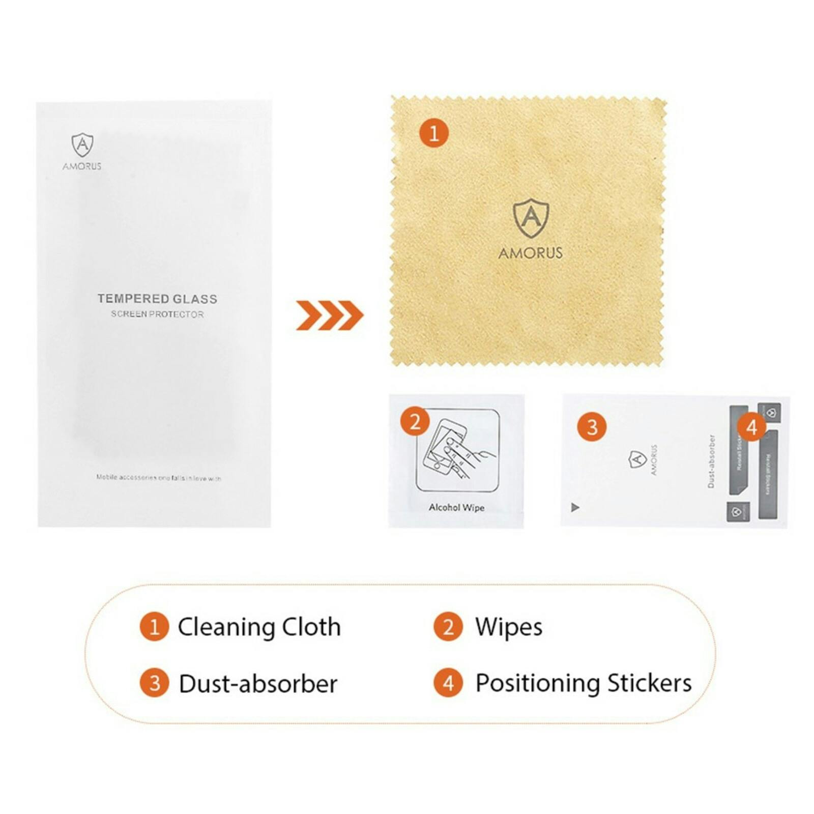 Amorus Samsung S22 / S23 Screenprotector Gehard Glas Transparant