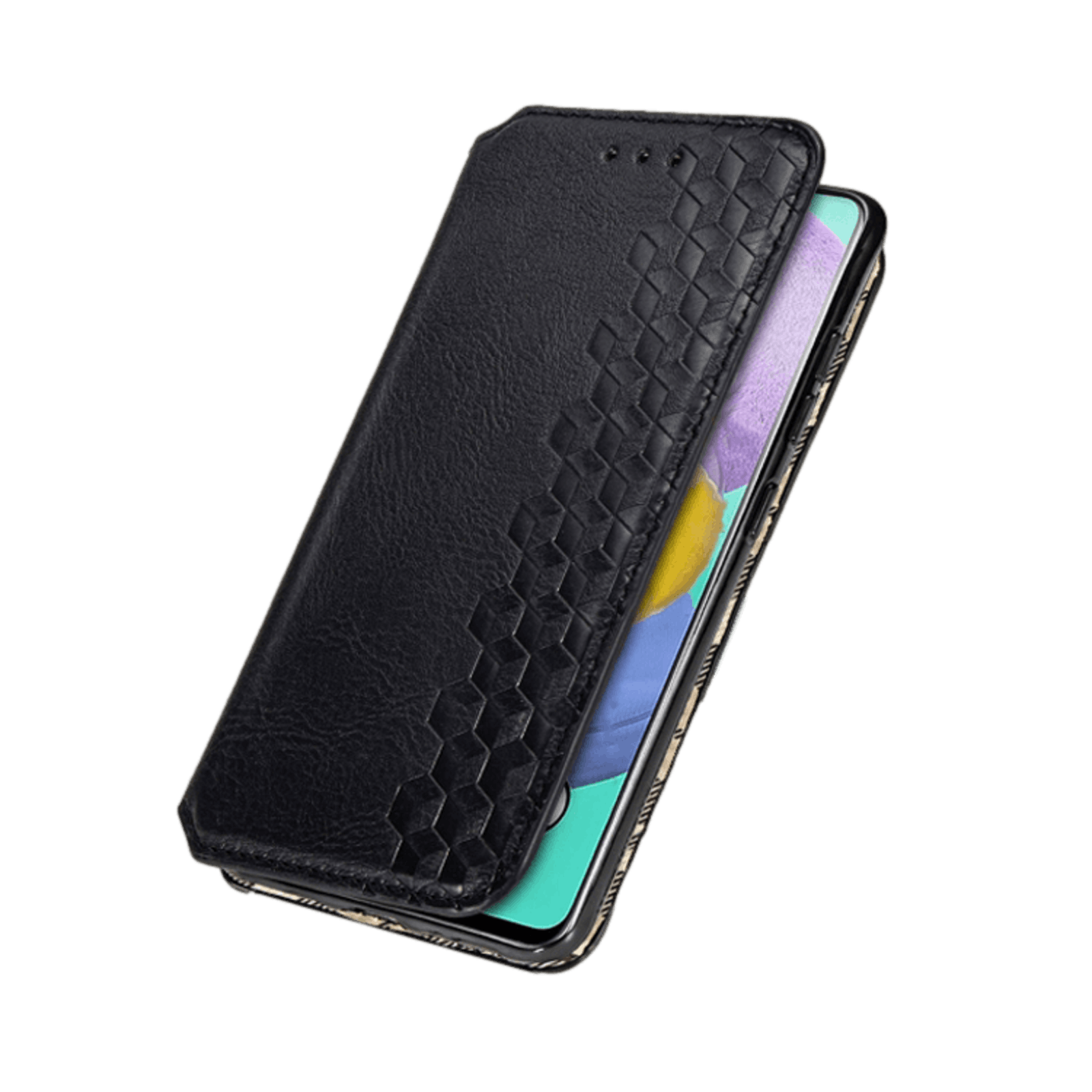 CaseBody iPhone Xr Cubic Telefoonhoesje met Magneetsluiting Zwart