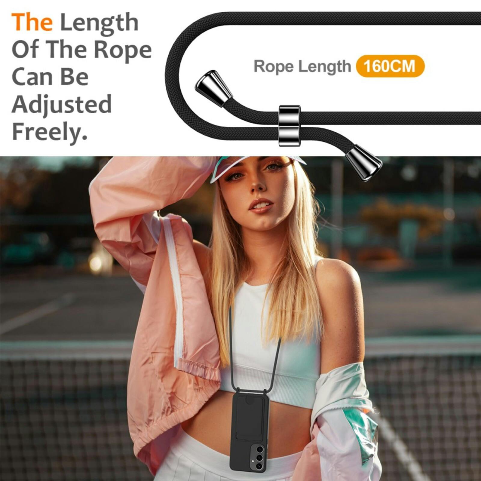 CaseBody Samsung S25 Plus Koordhoesje met Kaarthouder Zwart