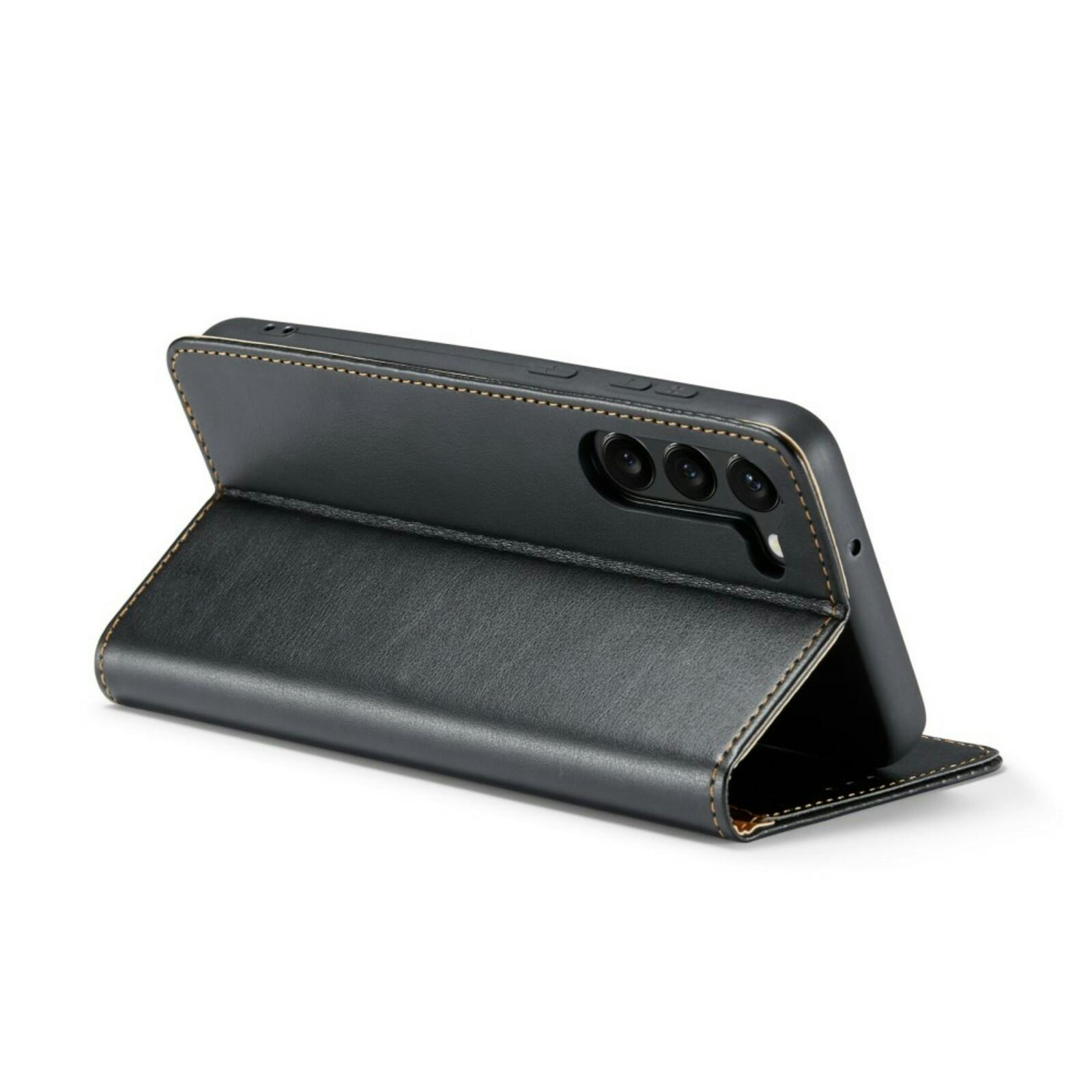 Fierre Shann Samsung Galaxy S24 Plus Slim Wallet Hoesje Zwart