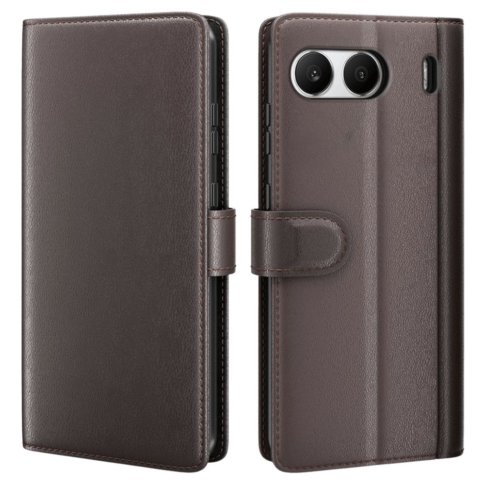 Fonexio OnePlus Nord 4 Luxe Lederen Book Case Bruin