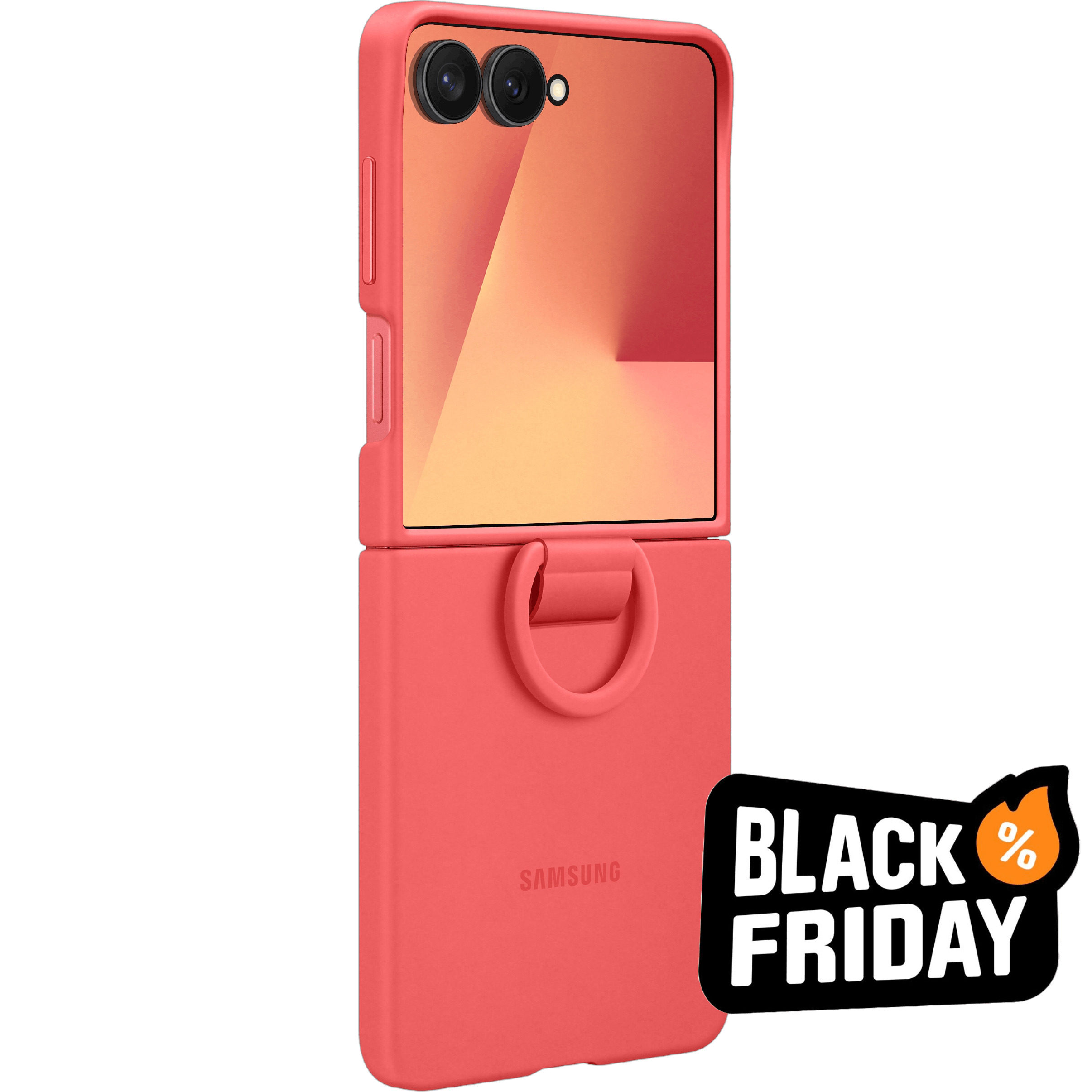 Samsung Galaxy Z Flip7 Siliconen Ring Case Rood