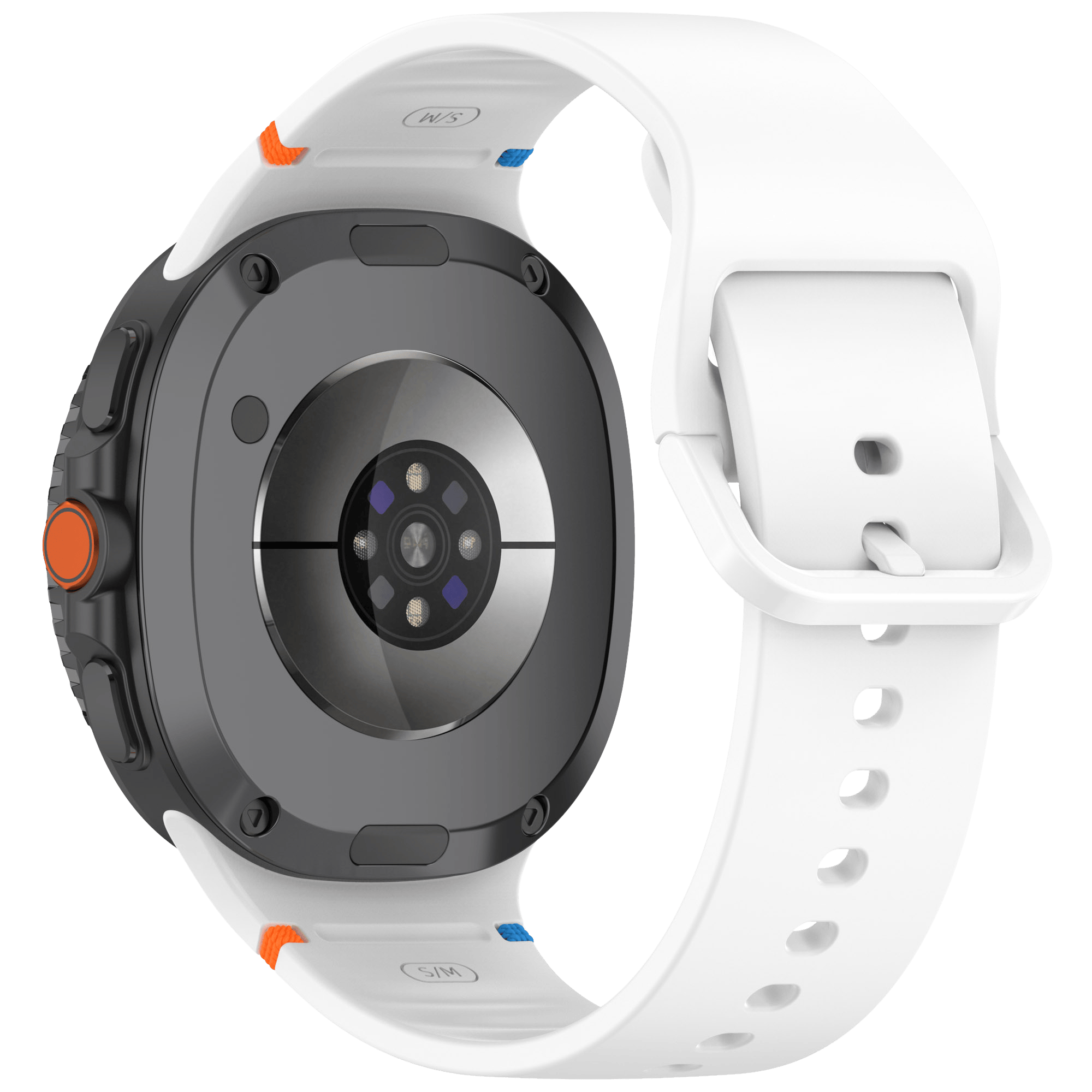 Mocaa Samsung Galaxy Watch8 Siliconen Bandje 44mm Wit