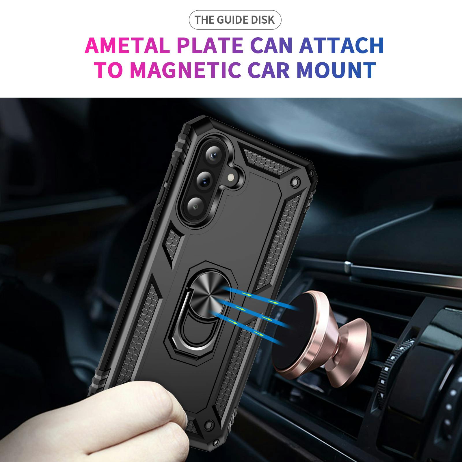 CaseBody Samsung Galaxy A37 Shield Case Zwart