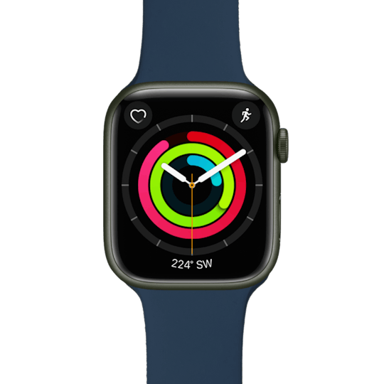 Swipez Apple Watch Siliconen Bandje Blauw - Voorkant