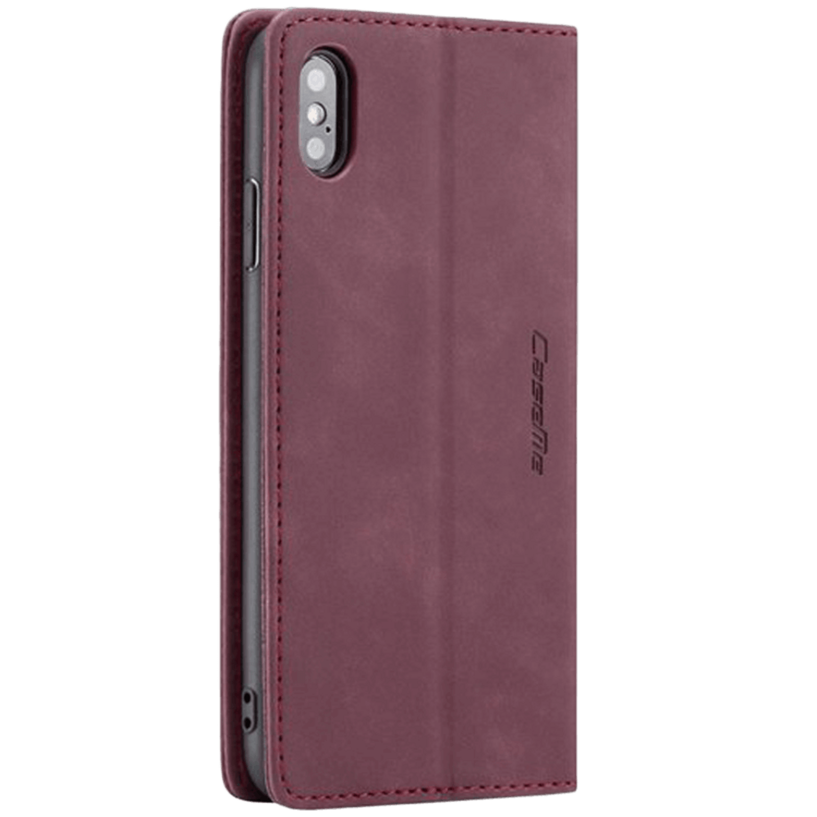 Caseme iPhone Xs Max Business Wallet Bookcase Hoesje Rood