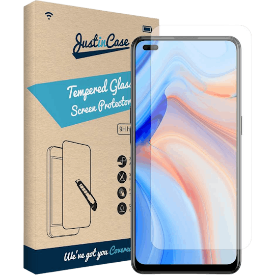 Just in Case OPPO Reno4 Tempered Glass Screenprotector
