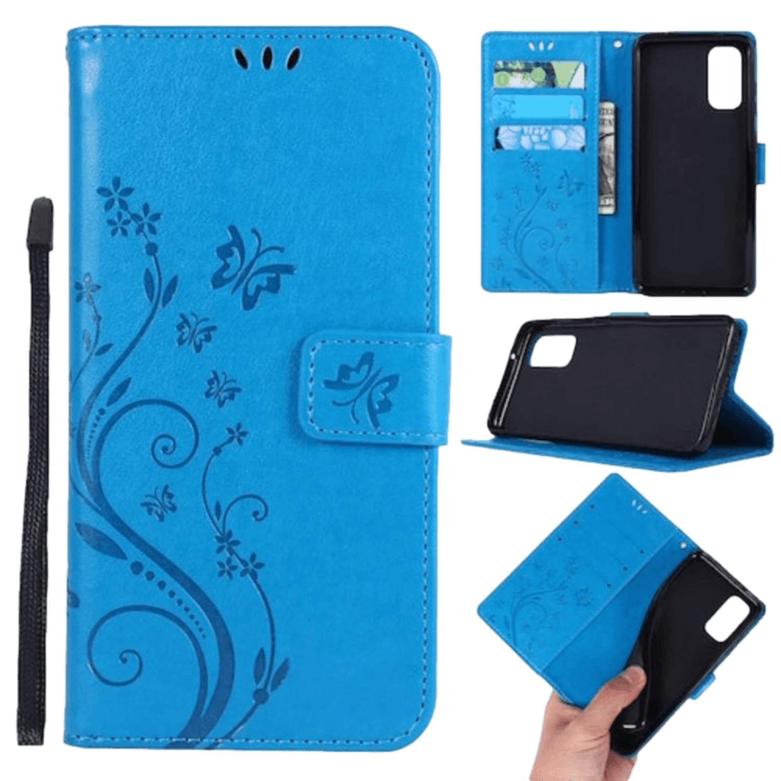 Mocaa Samsung Galaxy S20 Booklet Telefoonhoesje Blauw