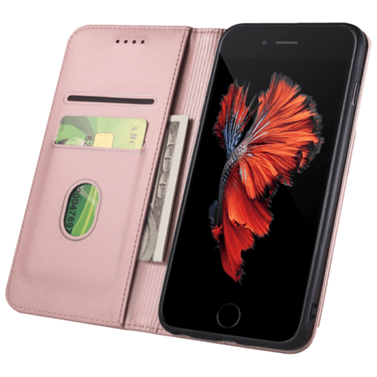 CaseBody iPhone 6 / 6s BESTE KOOP - Lux Bookcase Hoesje Roségoud