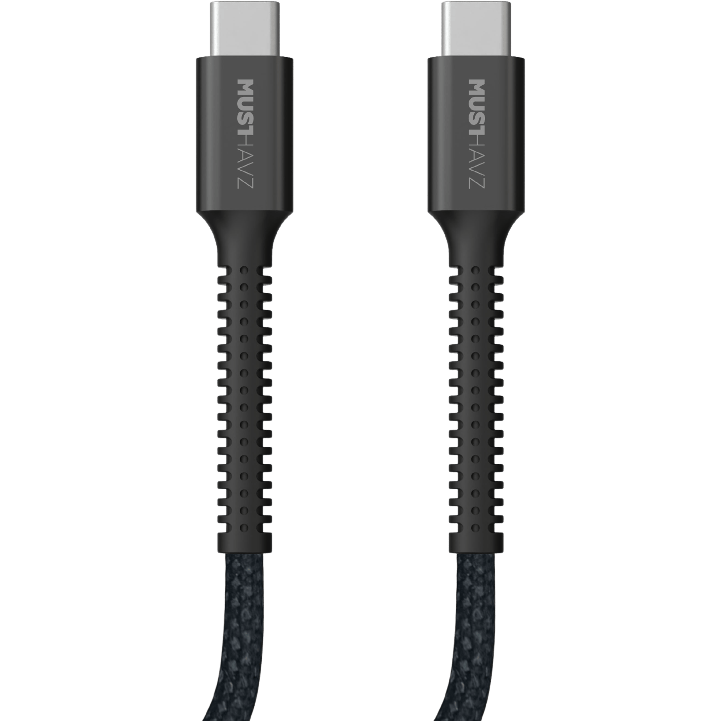 Musthavz Unbreakable Kevlar Cable USB-C to USB-C Zwart 1m
