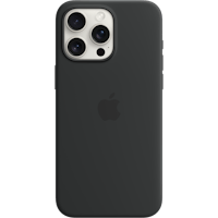 Apple iPhone 15 Pro Max MagSafe Siliconen Hoesje Zwart - Voorkant