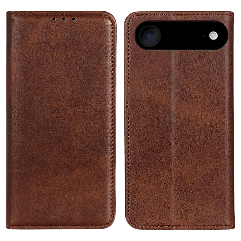 CaseBody Apple iPhone 17 Air Real Leather Wallet Hoesje Bruin