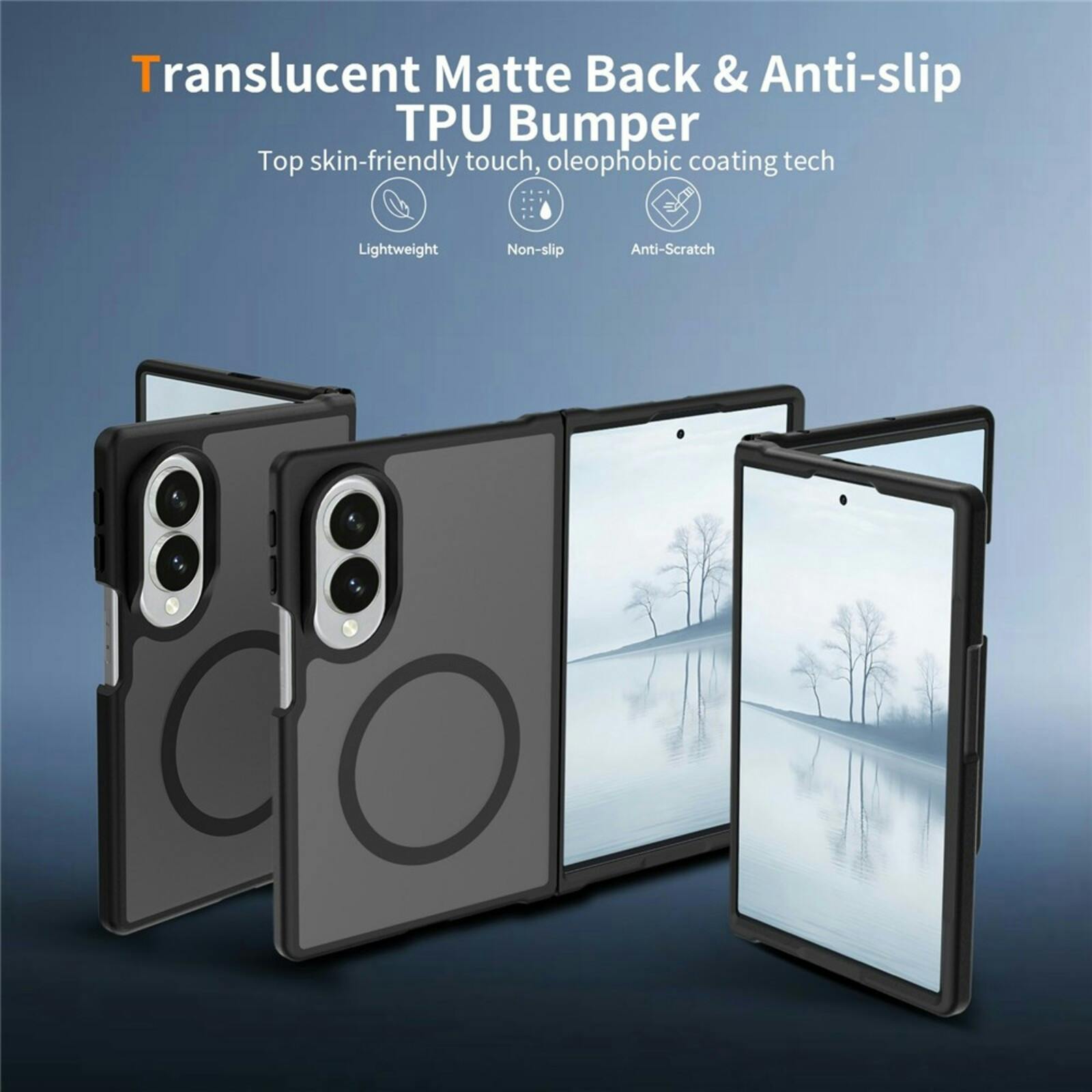 CaseBody Samsung Galaxy Z Fold8 Magnetisch Hoesje Zwart