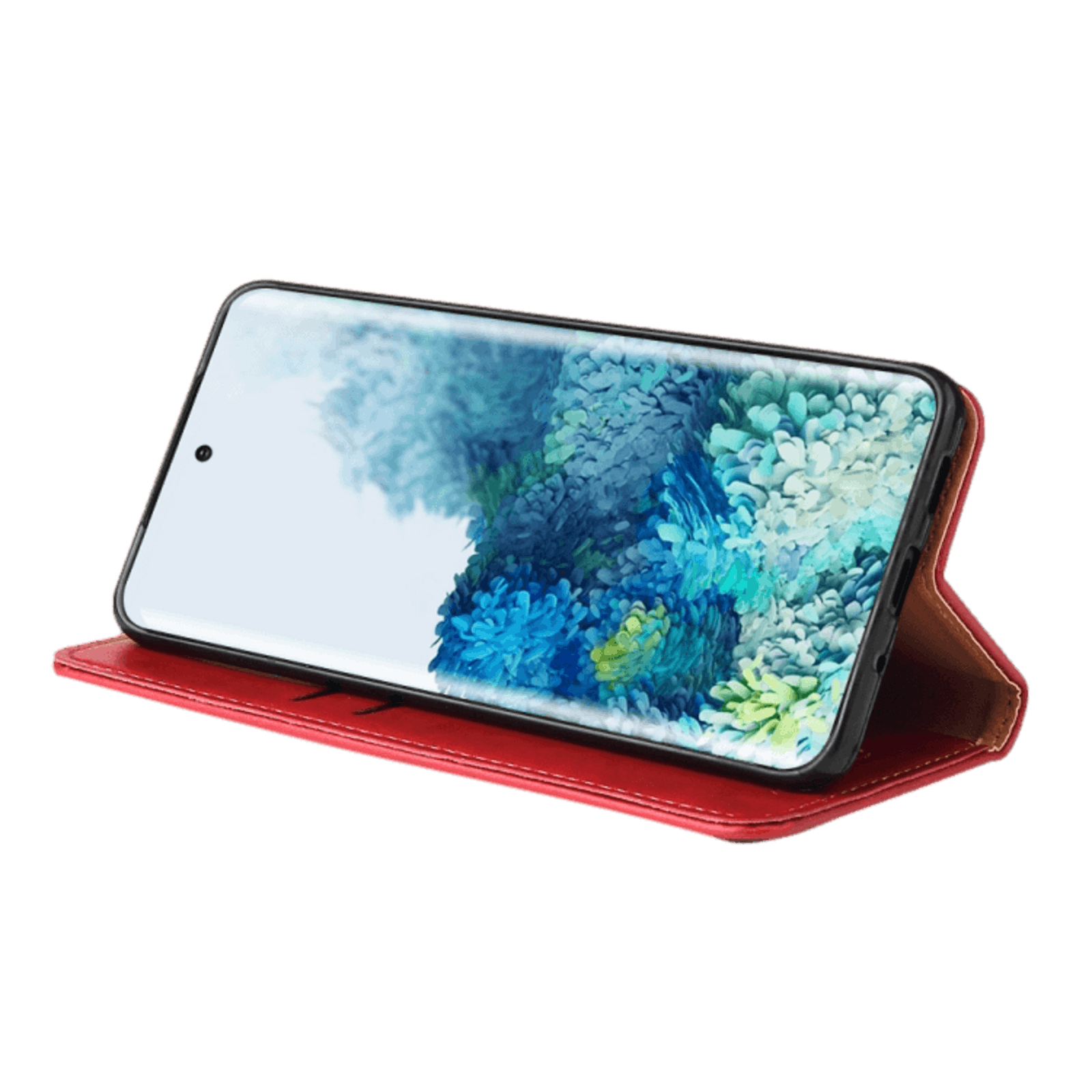 Fierre Shann Samsung Galaxy S20 Plus Slim Wallet Hoesje Rood