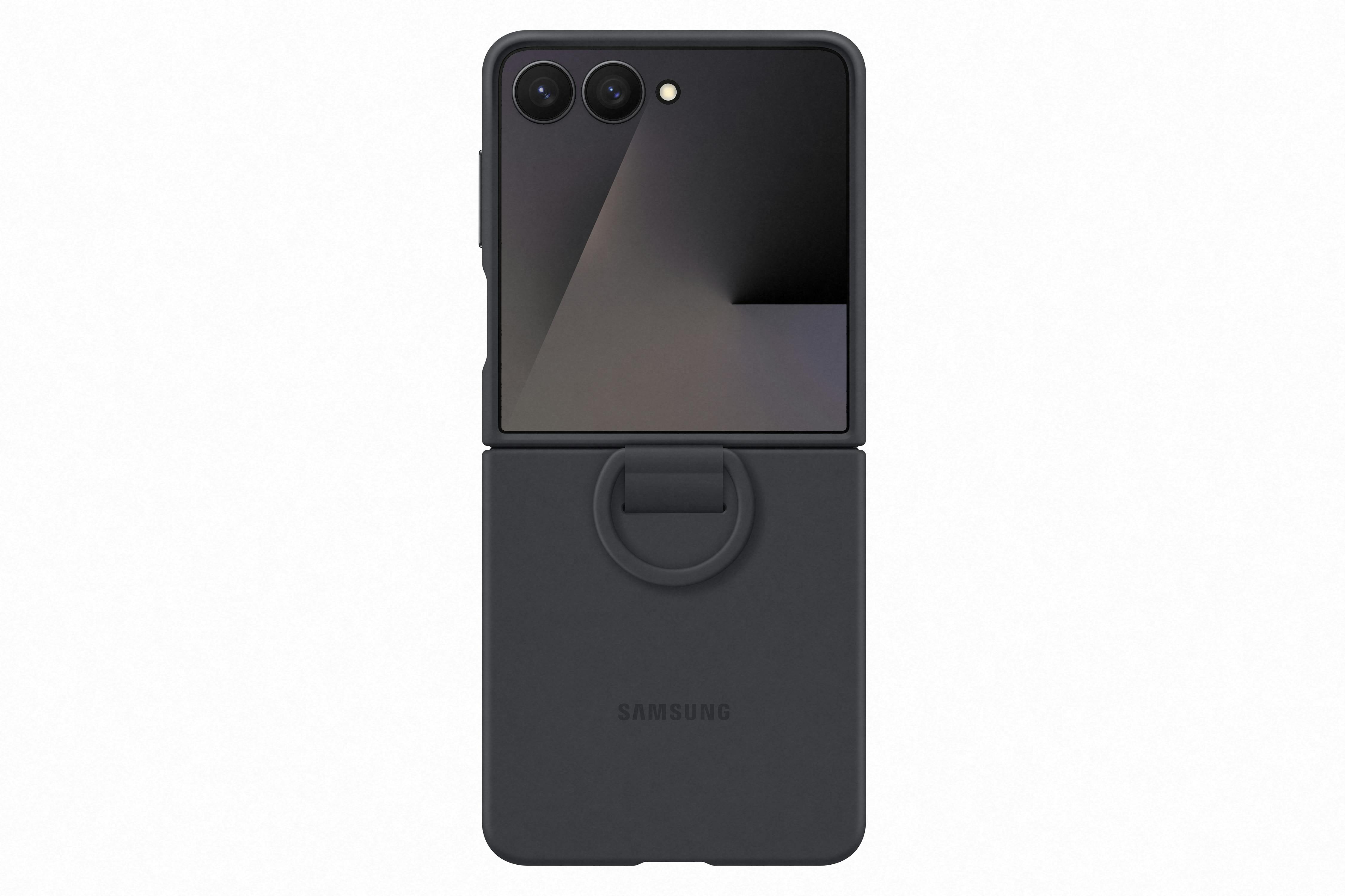 Samsung Galaxy Z Flip7 Siliconen Ring Case Zwart