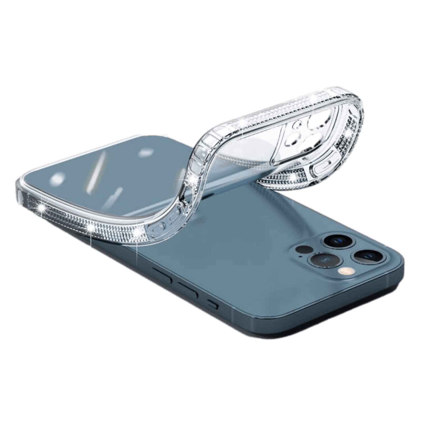 Comfycase iPhone 13 Sparkle Case Transparant