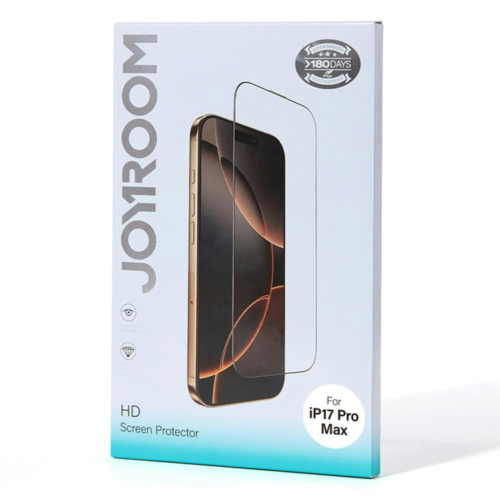 Joyroom Apple iPhone 17 Pro Max Glass Full Screenprotector Transparant