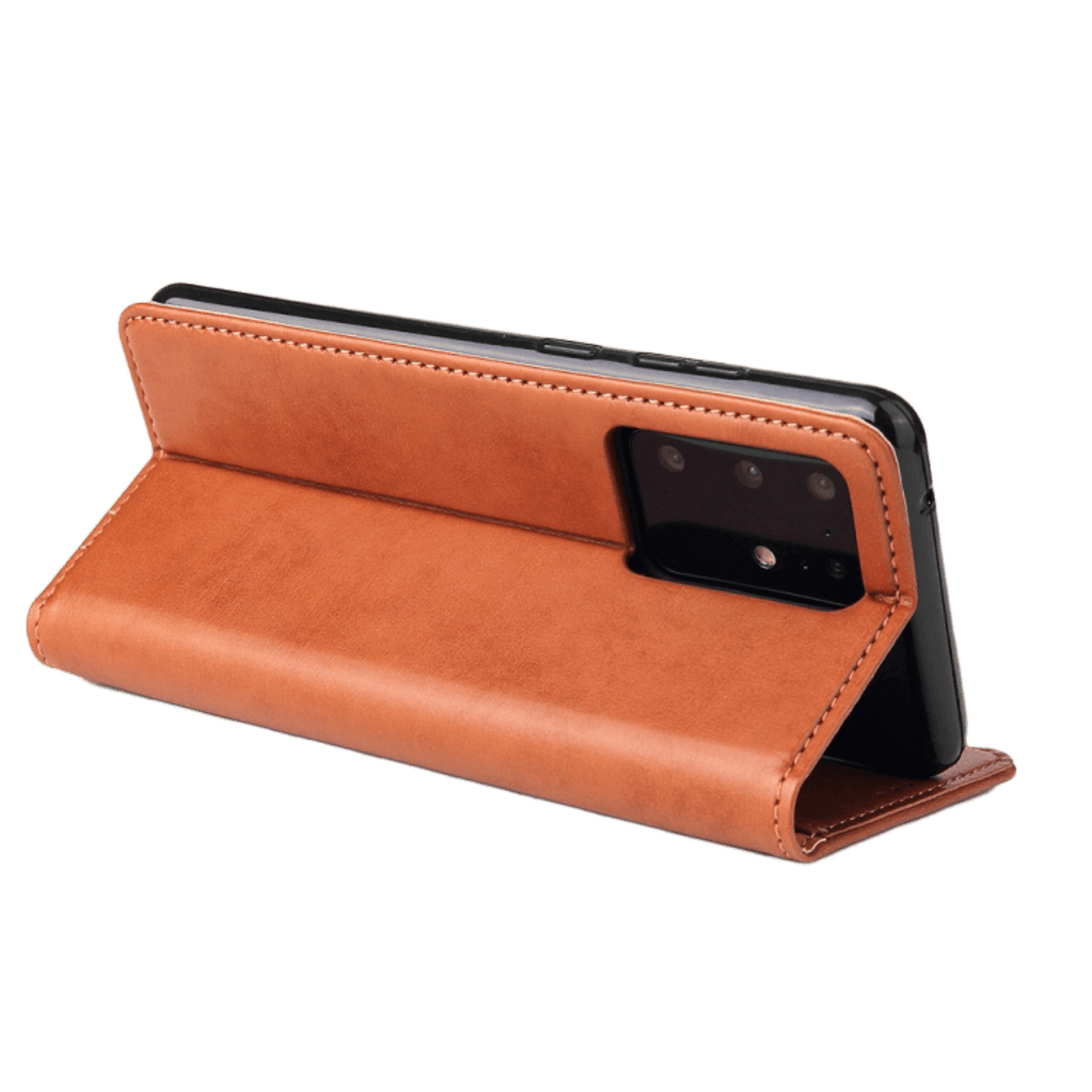 Fierre Shann Samsung Galaxy S20 Ultra Slim Wallet Hoesje Bruin
