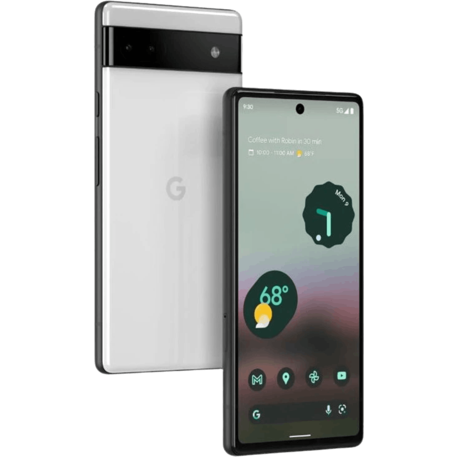 Google Pixel 6a Chalk - Voorkant & achterkant