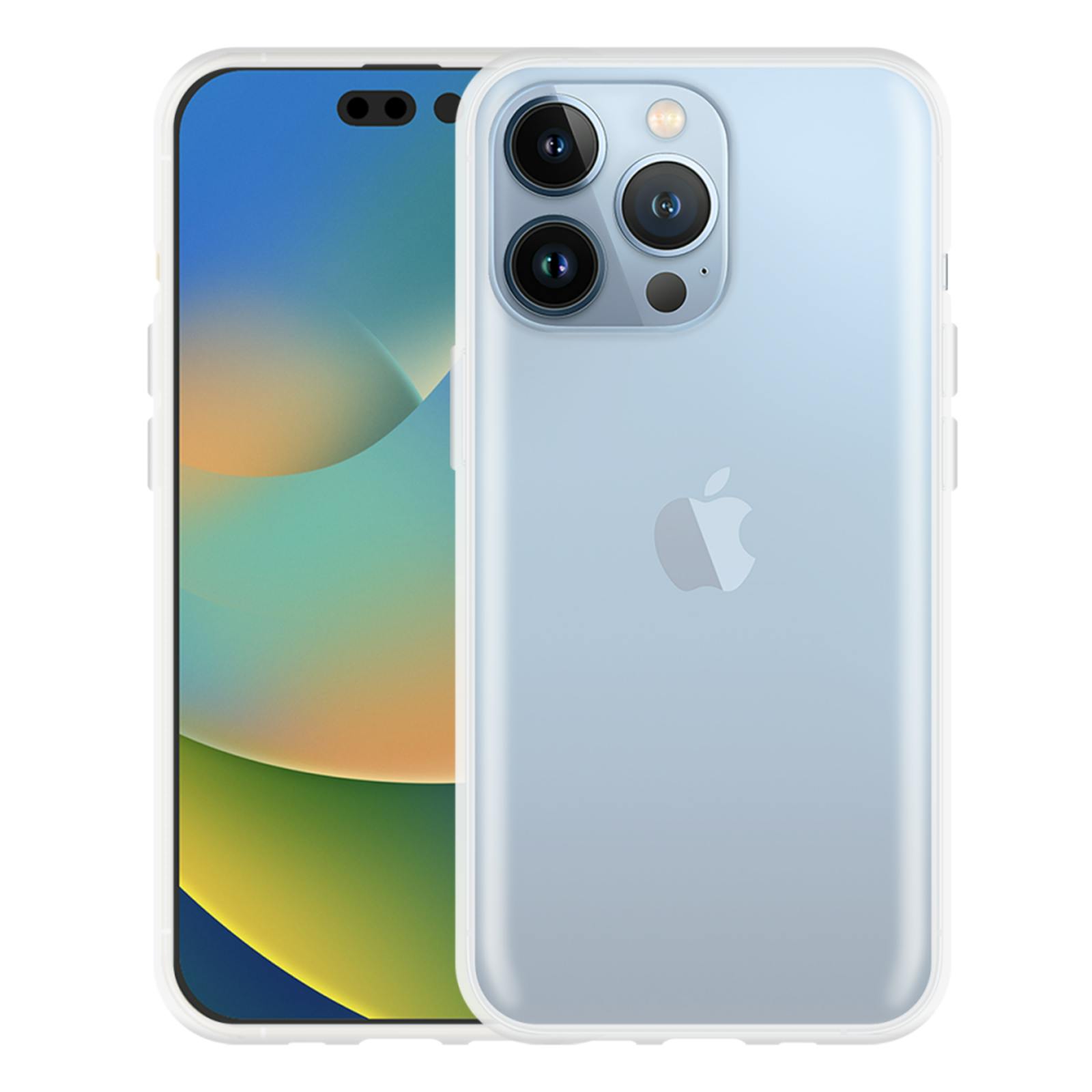 Just in Case iPhone 14 Pro Max TPU Hoesje Met Draagkoord Transparant