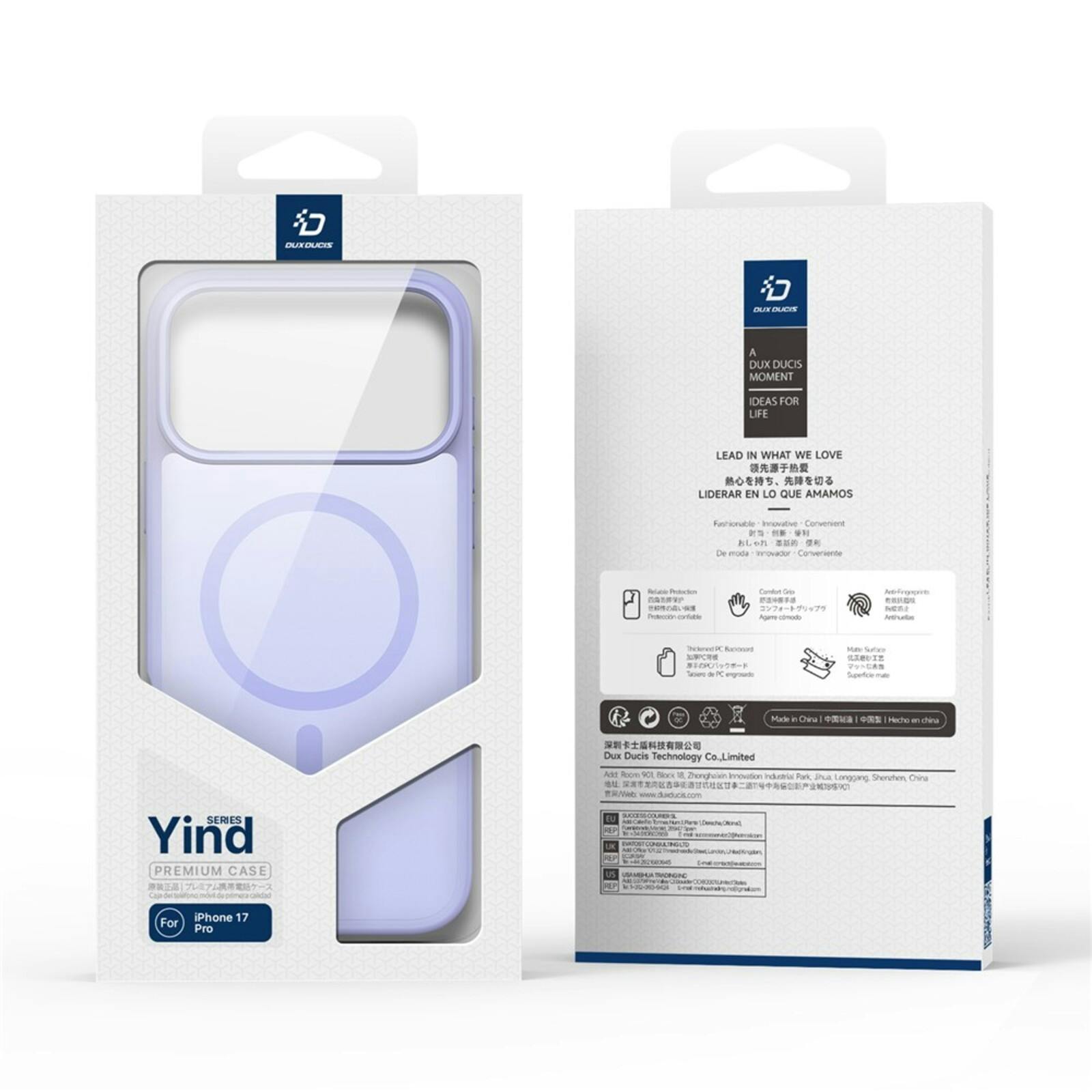 DUX DUCIS Apple iPhone 17 Pro Mat MagSafe Hoesje Paars