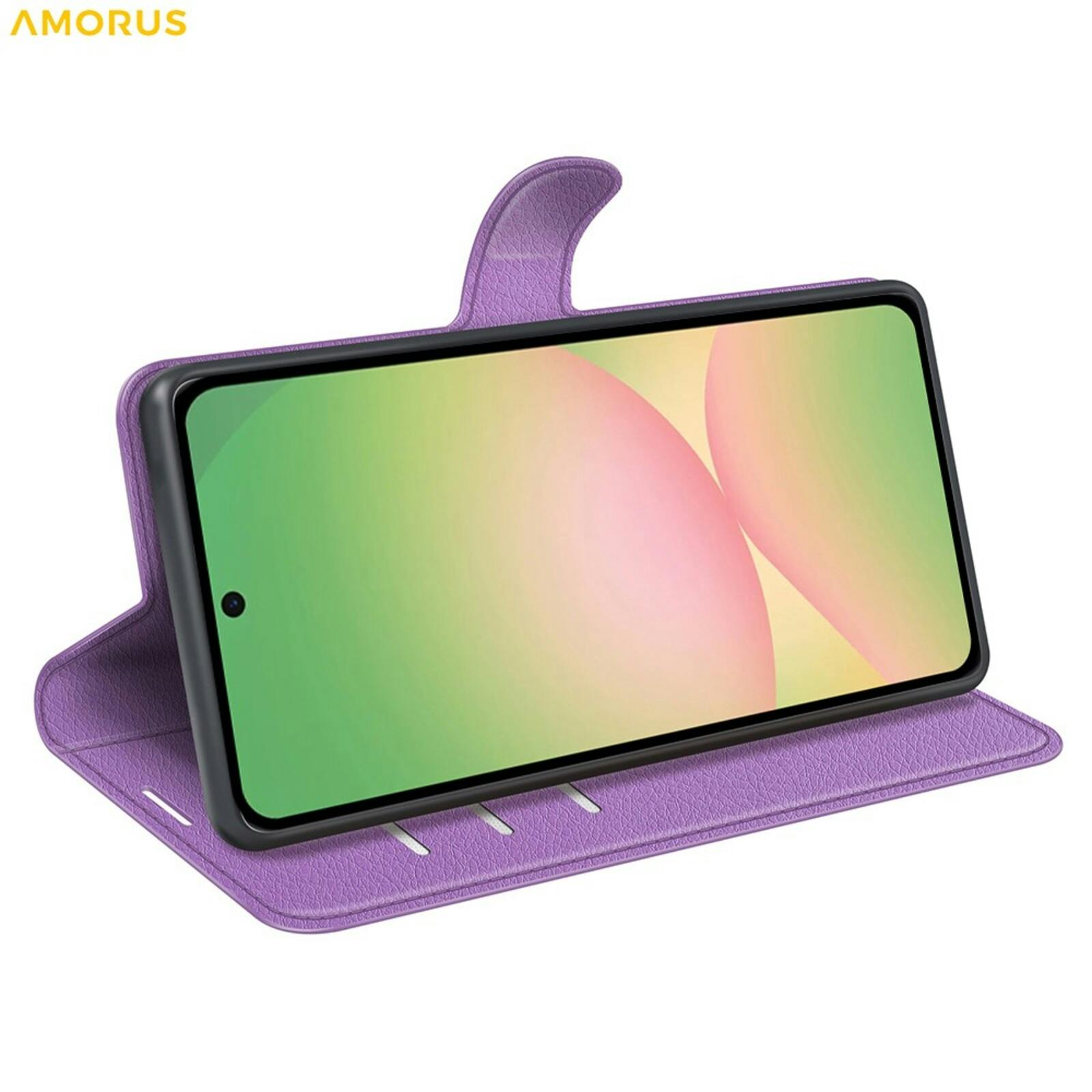 Amorus Samsung Galaxy A57 Bookcase Hoesje Paars