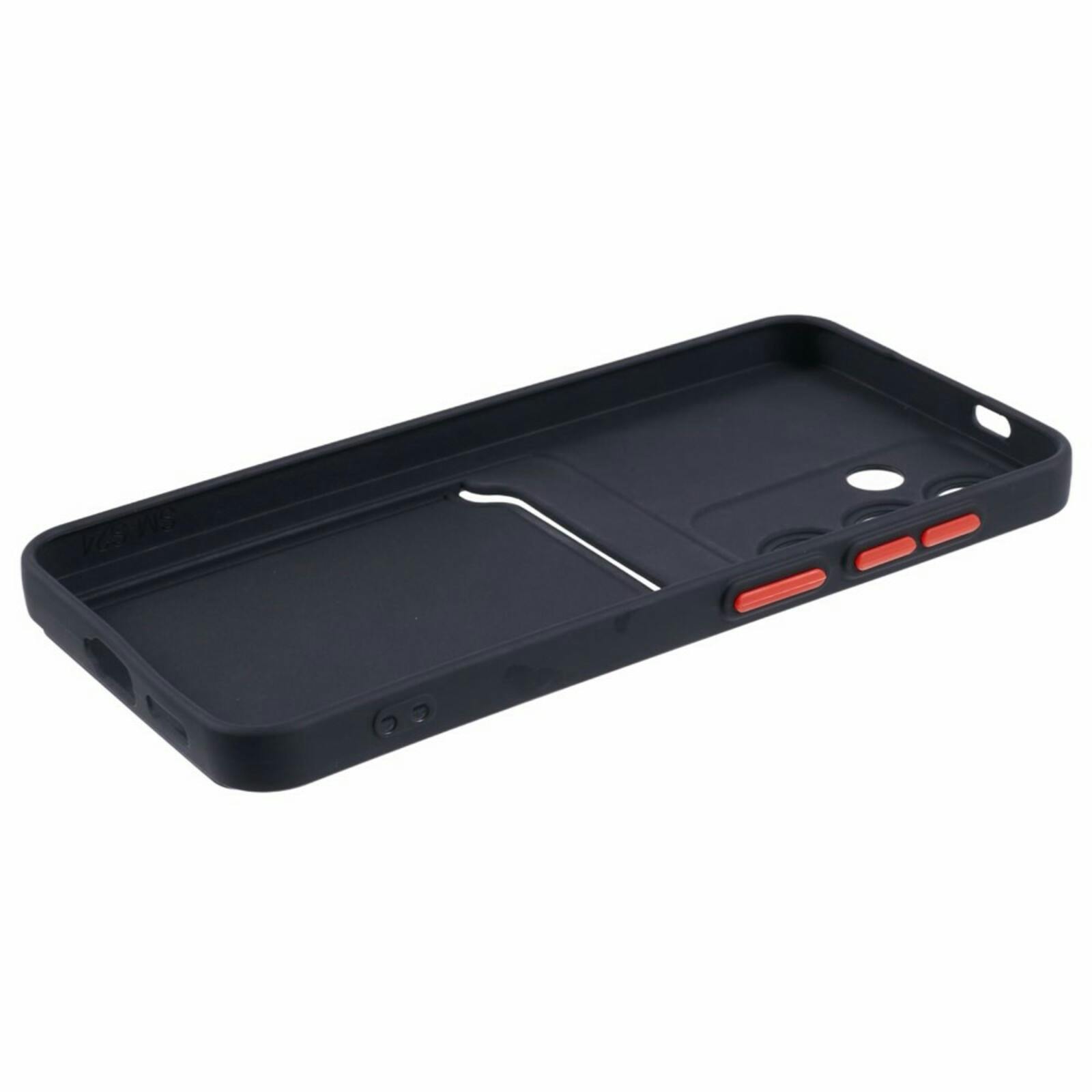 CaseBody Samsung A55 Telefoonhoesje met Kaarthouder Zwart