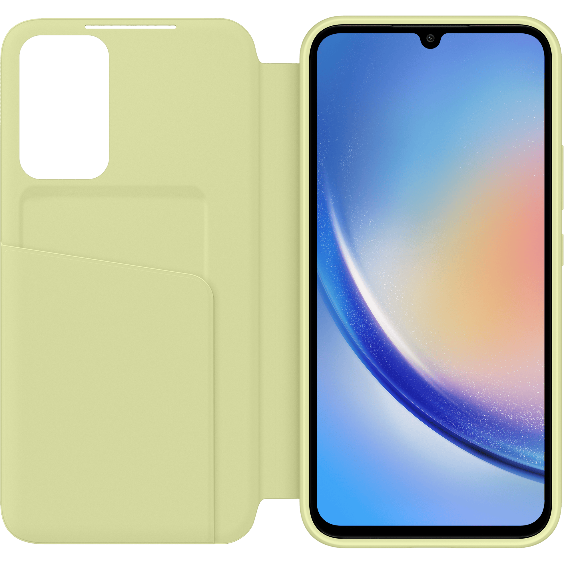 Samsung Galaxy A34 Smart View Portemonnee Hoesje Groen