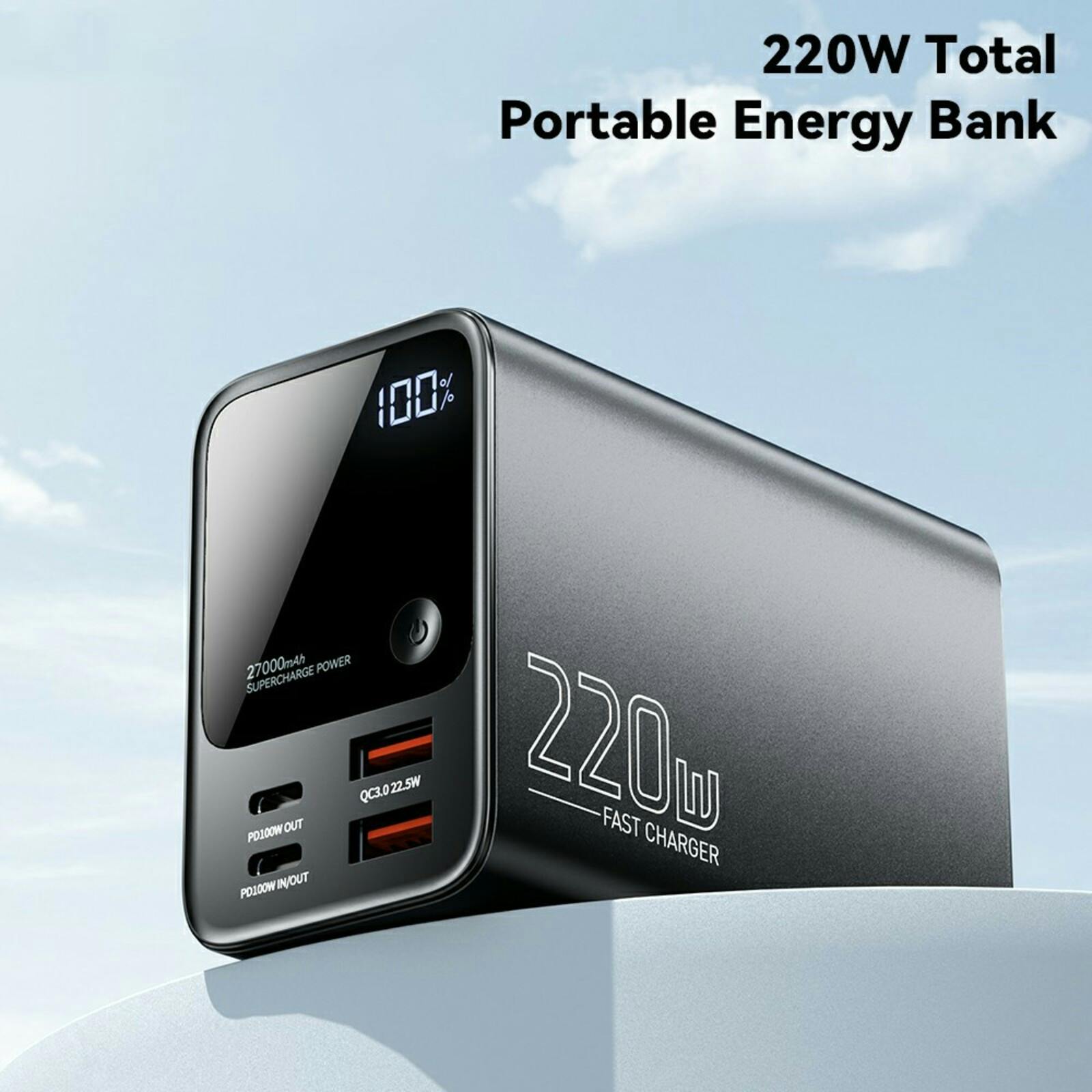 Essager 220W Portable Power Supply Station Grijs 27.000 mAh