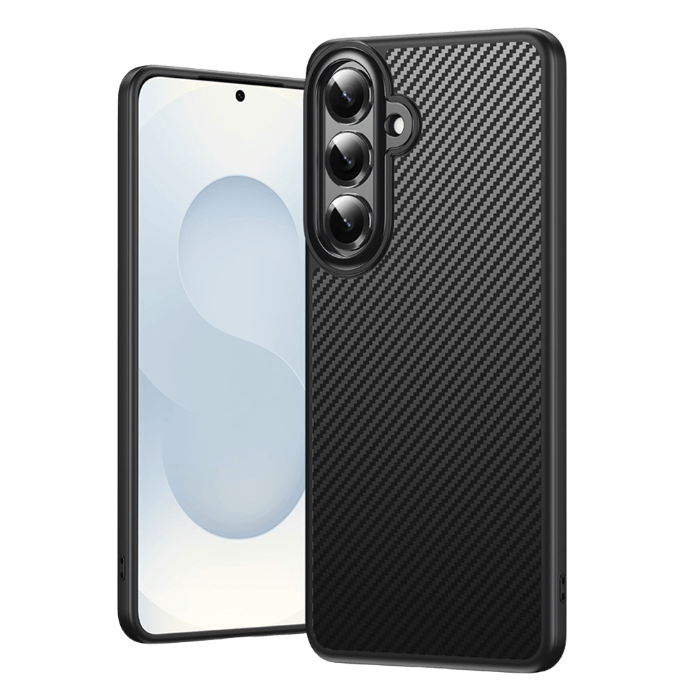 CaseBody Samsung Galaxy S26 Carbon Fiber Magnetic Hoesje Zwart