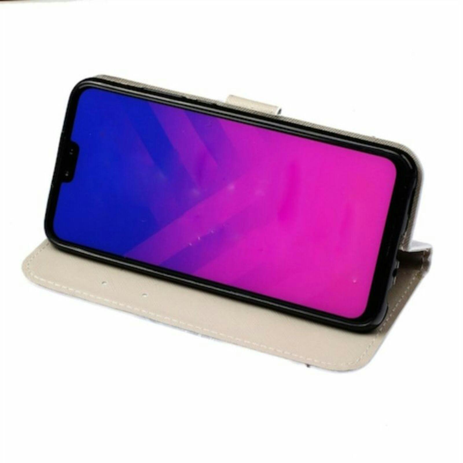 Comfycase Huawei P Smart 2019 Smoking Monkey Bookcase Hoesje Zwart